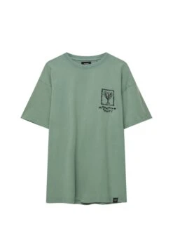 PULL & BEAR Short Sleeve With PrintT-Shirt Con StampaKhaki Uomo T-shirt E Polo PUC22O1PD-N11 -Pull & Bear 2a3d73ad16254a759809fc60b76d7226