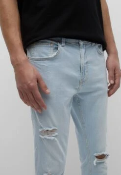 PULL & BEAR RippedJeans Slim FitLight Blue Denim Uomo Jeans PUC22G0OH-K13 -Pull & Bear 2d9996bbd8e94ce598ef3c51dccad79a