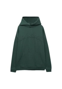 PULL & BEAR New York Varsity Felpa Con CappuccioDark Green Uomo Maglieria E Felpe PUC22S0R2-M11 -Pull & Bear 2ec1496108b74b44a295639cfdd35732