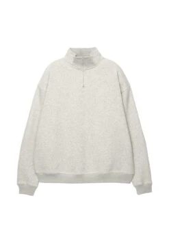 PULL & BEAR BASIC QUARTER-ZIP - Felpa - Black -Pull & Bear 2f02515a59c84eefa983606041ff91bb 4