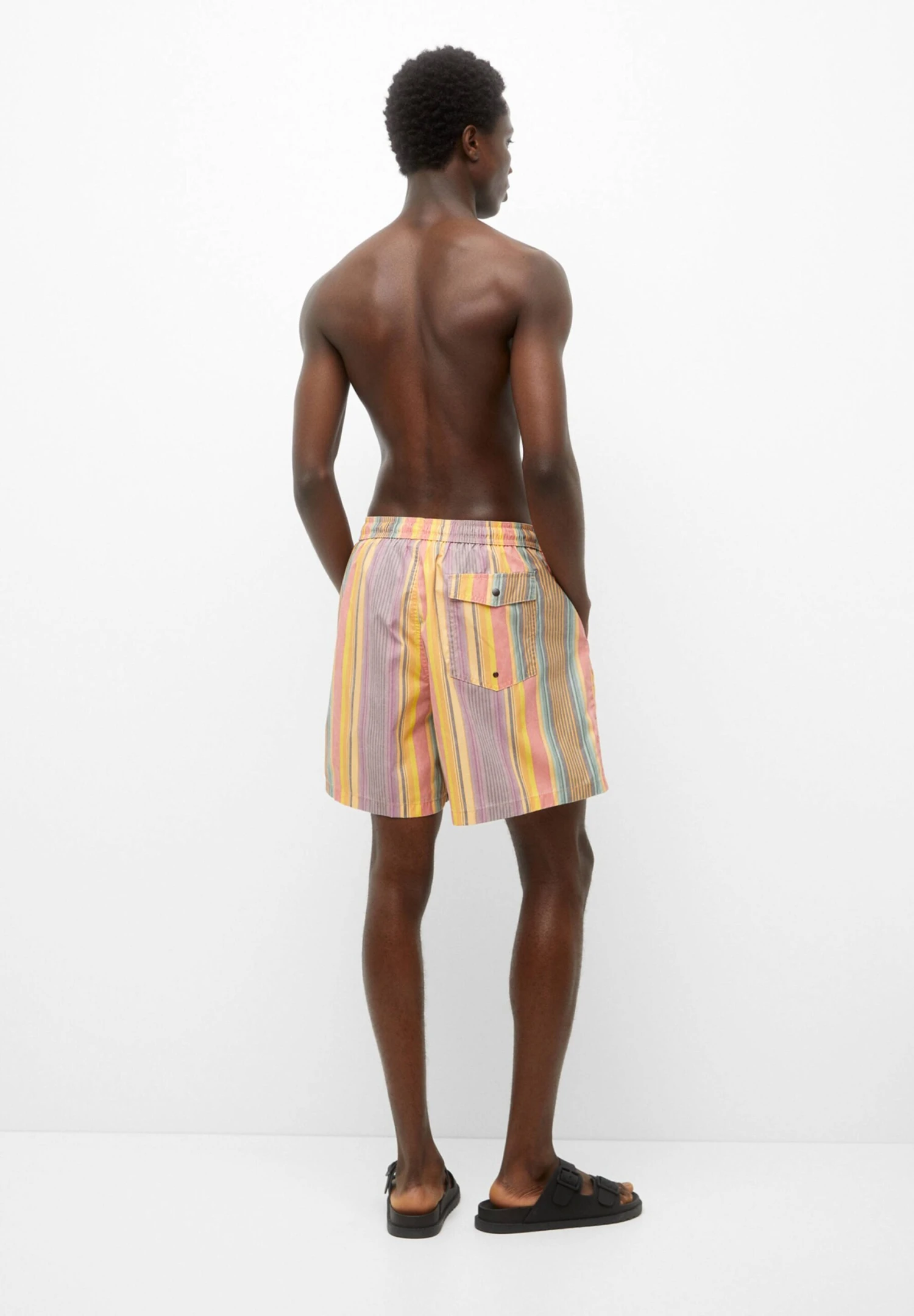 PULL & BEAR Striped With Stwd Label - Costume Da Bagno - Multi Coloured 3 PULL & BEAR Striped With Stwd Label - Costume Da Bagno - Multi Coloured - immagine 3