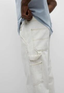 PULL & BEAR Carpenter - Jeans A Sigaretta - Beige -Pull & Bear 2fcfba6970cc48f993f57e8fdcf5b3df