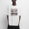 PULL & BEAR Short Sleeve WithT-Shirt Con StampaWhite Uomo T-shirt E Polo PUC22O1P5-A11