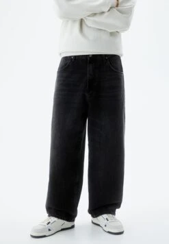 PULL & BEAR Skater - Jeans A Sigaretta - Black
