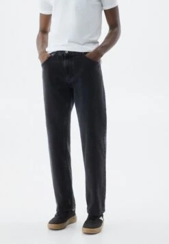 PULL & BEAR Wide LegJeans A SigarettaBlack Uomo Jeans PUC22G0PQ-Q11