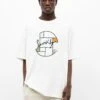 PULL & BEAR BrooklynT-Shirt Con StampaWhite Uomo T-shirt E Polo PUC22O1MK-A11