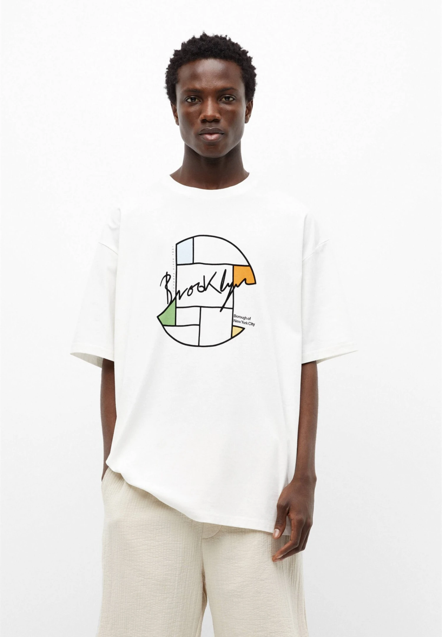 PULL & BEAR BrooklynT-Shirt Con StampaWhite Uomo T-shirt E Polo PUC22O1MK-A11 1 PULL & BEAR BrooklynT-Shirt Con StampaWhite Uomo T-shirt E Polo PUC22O1MK-A11