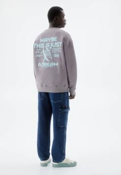 PULL & BEAR Garment-DyeFelpaMauve Uomo Maglieria E Felpe PUC22S0QR-I11 -Pull & Bear 338a8d4b8673404ab0d5b94602c3d0a2