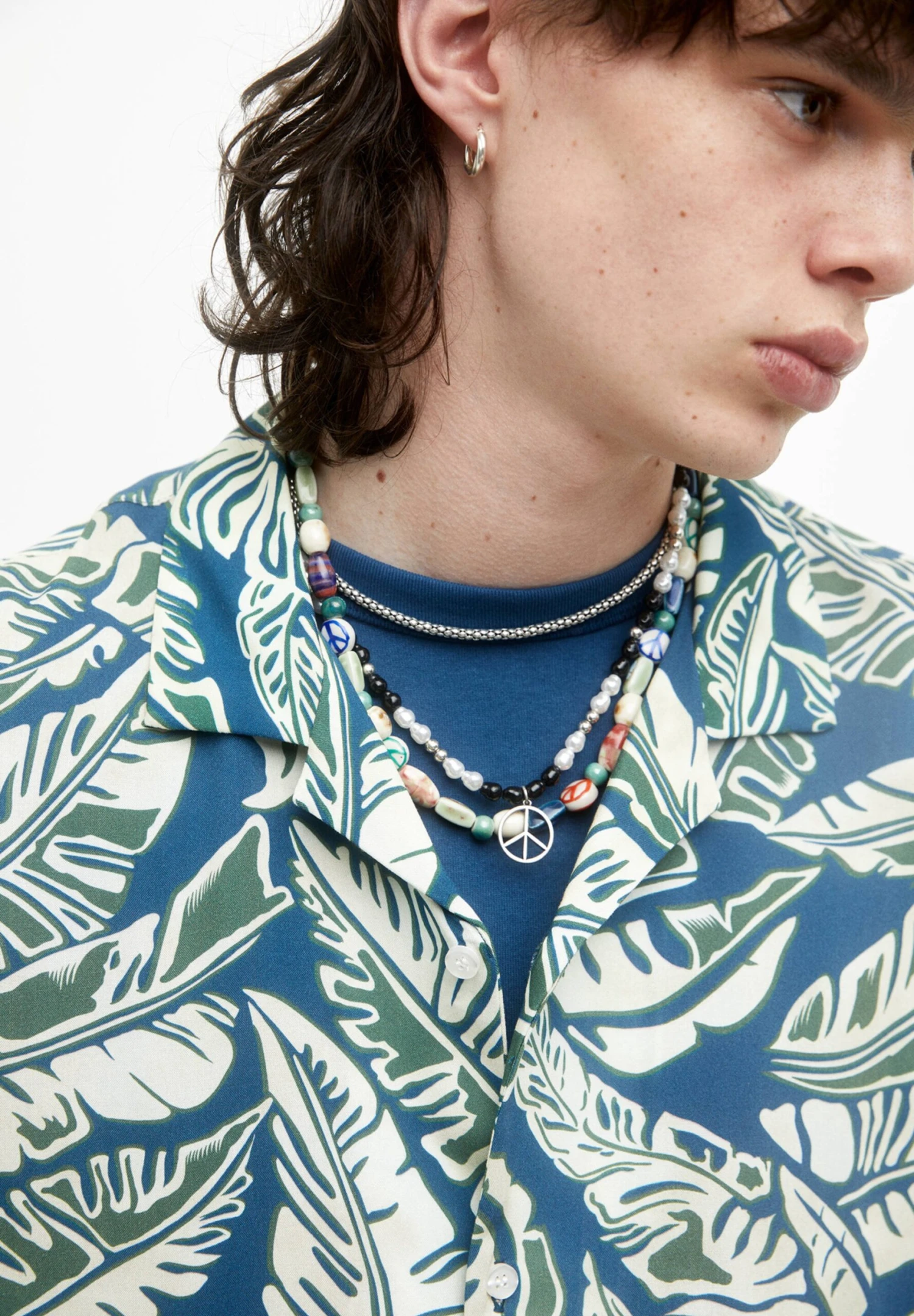 PULL & BEAR Short Sleeve Stwd Palm Tree CamiciaBlue Uomo Camicie PUC22D0JE-K11 4 PULL & BEAR Short Sleeve Stwd Palm Tree CamiciaBlue Uomo Camicie PUC22D0JE-K11 - immagine 4