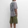 PULL & BEAR With RhinestonesShort SleeveT-Shirt Con StampaLight Grey Uomo T-shirt E Polo PUC22O1PR-C11