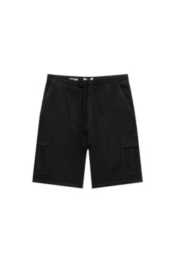 PULL & BEAR Waistband - Shorts Di Jeans - Black -Pull & Bear 34bc4a7dd78a4266857d066c21543eea