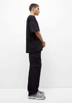 PULL & BEAR With Contrast Stitching- Pantaloni Cargo - Mottled Black 10 PULL & BEAR With Contrast Stitching- Pantaloni Cargo - Mottled Black -Pull & Bear 34dcaa0e9c4846a78e1b32a3c4a70543