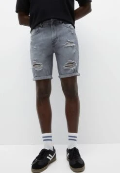 PULL & BEAR Bermuda - Shorts Di Jeans - Grey