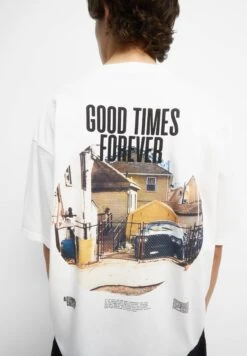 PULL & BEAR Staten Island- T-Shirt Con Stampa - White -Pull & Bear 363a2e0130584644adb18b0984e12afe