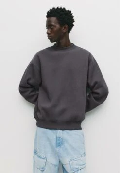 PULL & BEAR ROUND NECK - Felpa - Dark Grey