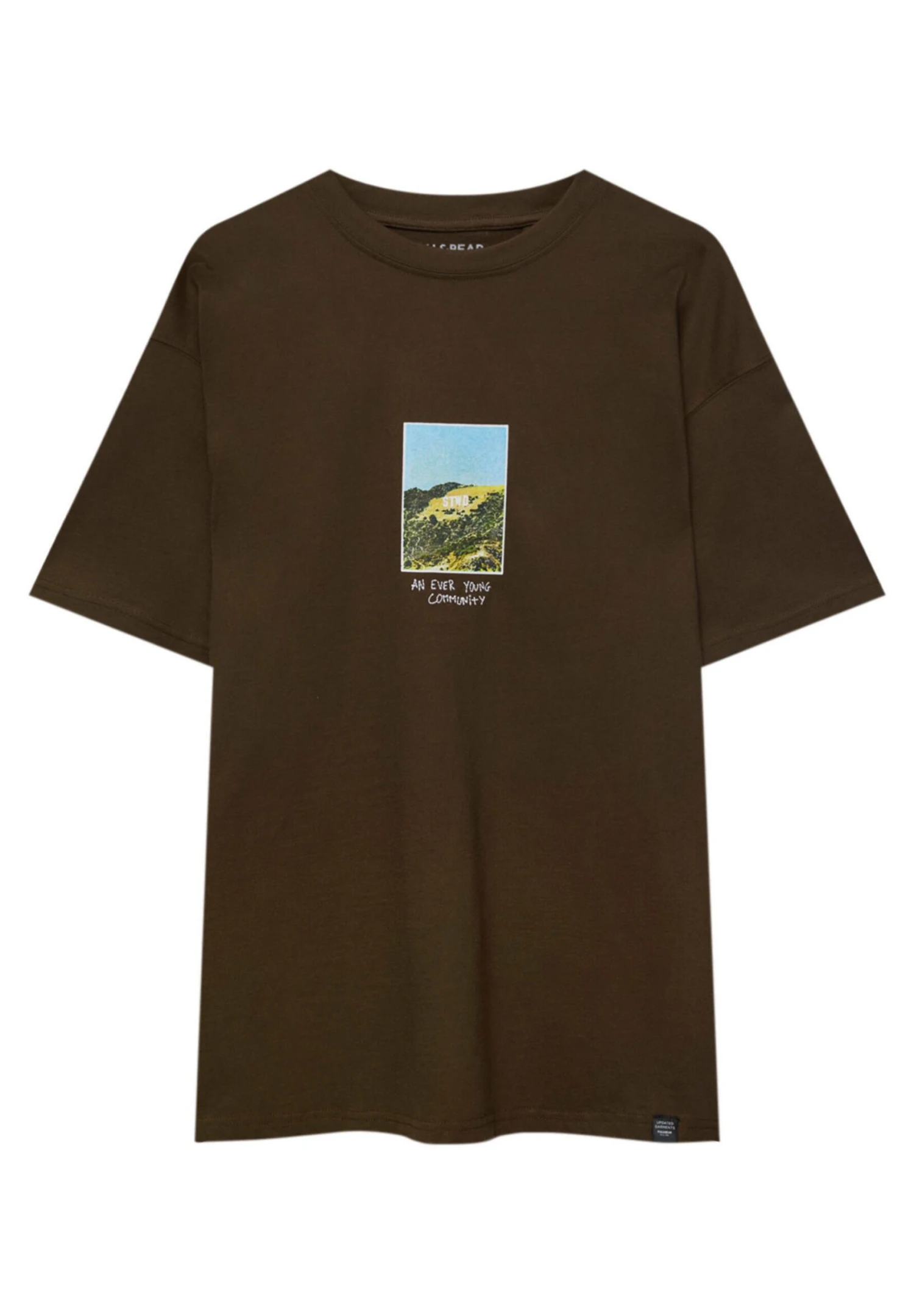 PULL & BEAR Stwd PrintT-Shirt Con StampaDark Brown Uomo T-shirt E Polo PUC22O1O9-O11 6 PULL & BEAR Stwd PrintT-Shirt Con StampaDark Brown Uomo T-shirt E Polo PUC22O1O9-O11 - immagine 6