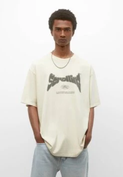 PULL & BEAR Short Sleeve With An Stwd Slogan T-Shirt Con StampaSand Uomo T-shirt E Polo PUC22O1MT-B11