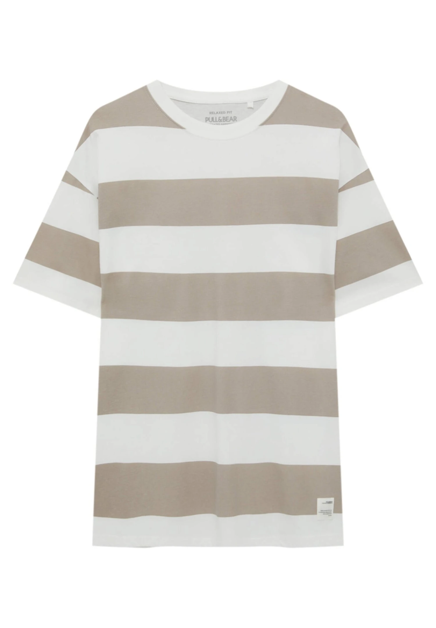 PULL & BEAR Striped Short SleeveT-Shirt Con StampaSand Uomo T-shirt E Polo PUC22O1KJ-B11 6 PULL & BEAR Striped Short SleeveT-Shirt Con StampaSand Uomo T-shirt E Polo PUC22O1KJ-B11 - immagine 6