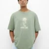 PULL & BEAR Ancient Lore T-Shirt Con StampaGreen Uomo T-shirt E Polo PUC22O1P2-M11