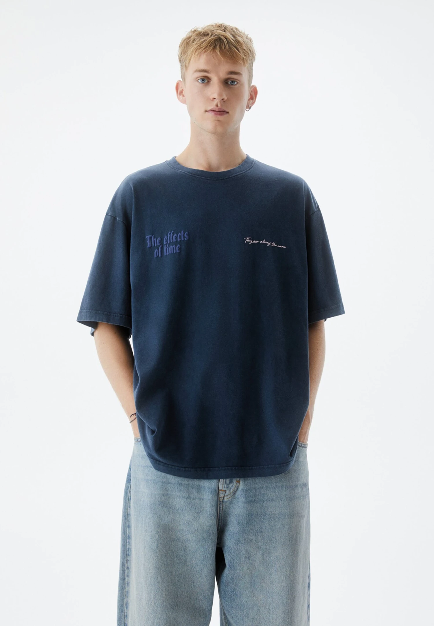 PULL & BEAR Wolf GraphicT-Shirt Con StampaBlue Uomo T-shirt E Polo PUC22O1QR-K11 1 PULL & BEAR Wolf GraphicT-Shirt Con StampaBlue Uomo T-shirt E Polo PUC22O1QR-K11