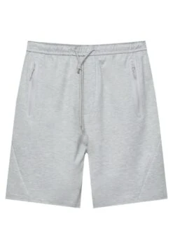 PULL & BEAR With Zips - Shorts - Light Grey -Pull & Bear 3ee8f9c203e94aaa8895ac6f749a4aad