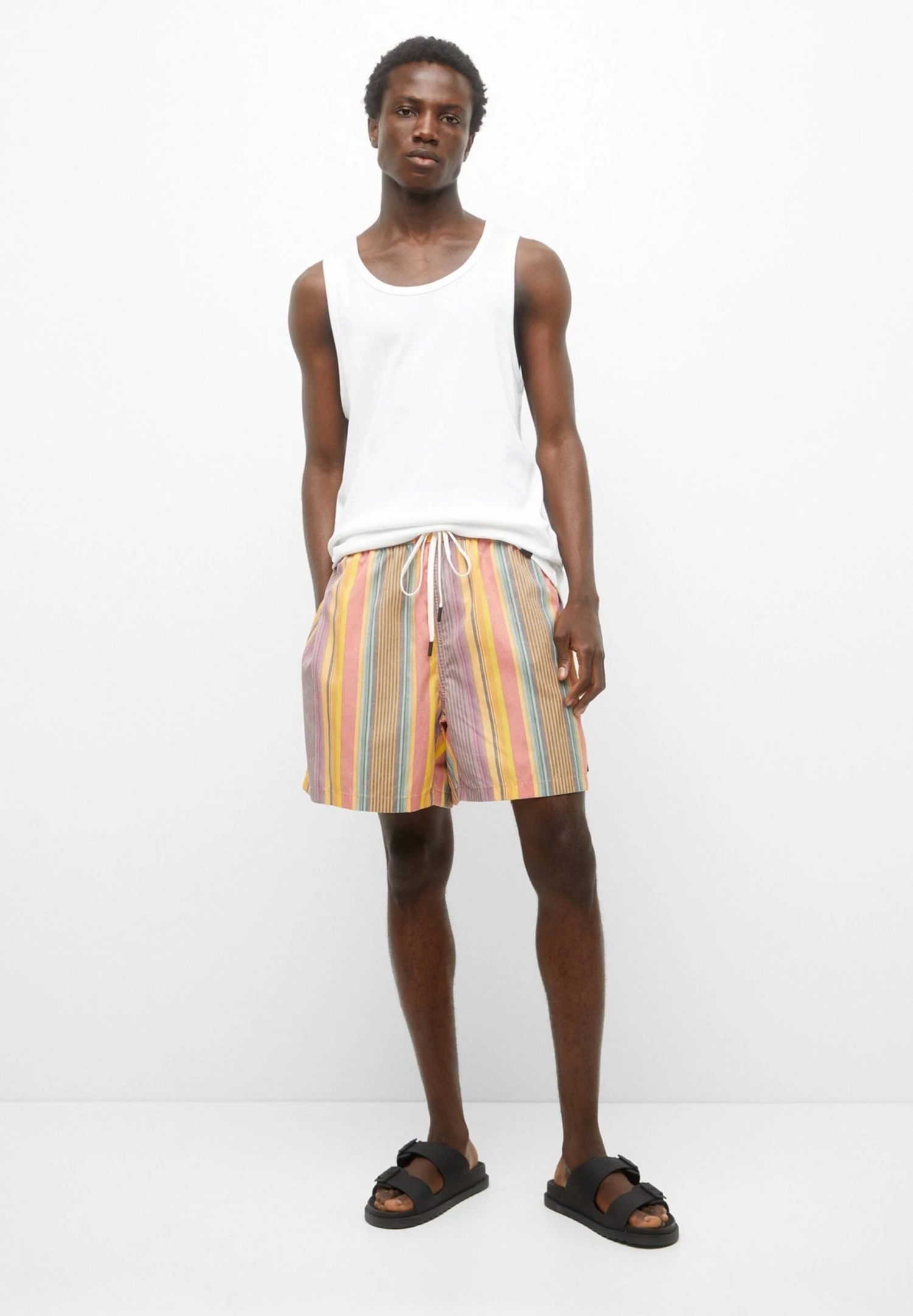 PULL & BEAR Striped With Stwd Label - Costume Da Bagno - Multi Coloured 2 PULL & BEAR Striped With Stwd Label - Costume Da Bagno - Multi Coloured - immagine 2