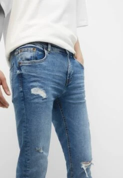 PULL & BEAR RippedJeans Slim FitBlue Denim Uomo Jeans PUC22G0OW-K11 -Pull & Bear 3f89a2376f8c4df0b7cabddb981b4960