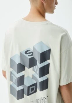 PULL & BEAR Short Sleeve Stwd - T-Shirt Con Stampa - Grey -Pull & Bear 3fc2bf45248545b78ea2bc4ba626f1e8