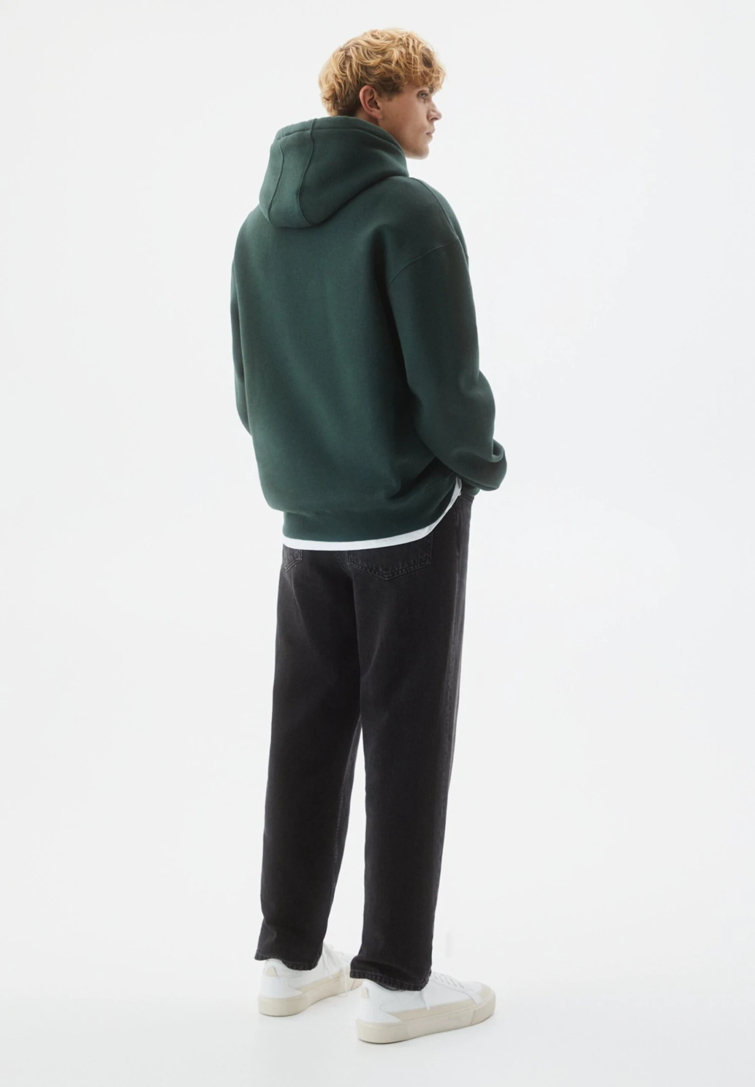 PULL & BEAR Basic ColouredFelpa Con CappuccioDark Green Uomo Maglieria E Felpe PUC21009J-M11 2 PULL & BEAR Basic ColouredFelpa Con CappuccioDark Green Uomo Maglieria E Felpe PUC21009J-M11 - immagine 2