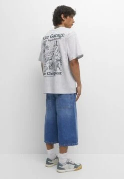 PULL & BEAR Short SleeveT-Shirt Con StampaLight Grey Uomo T-shirt E Polo PUC22O1Q1-C11