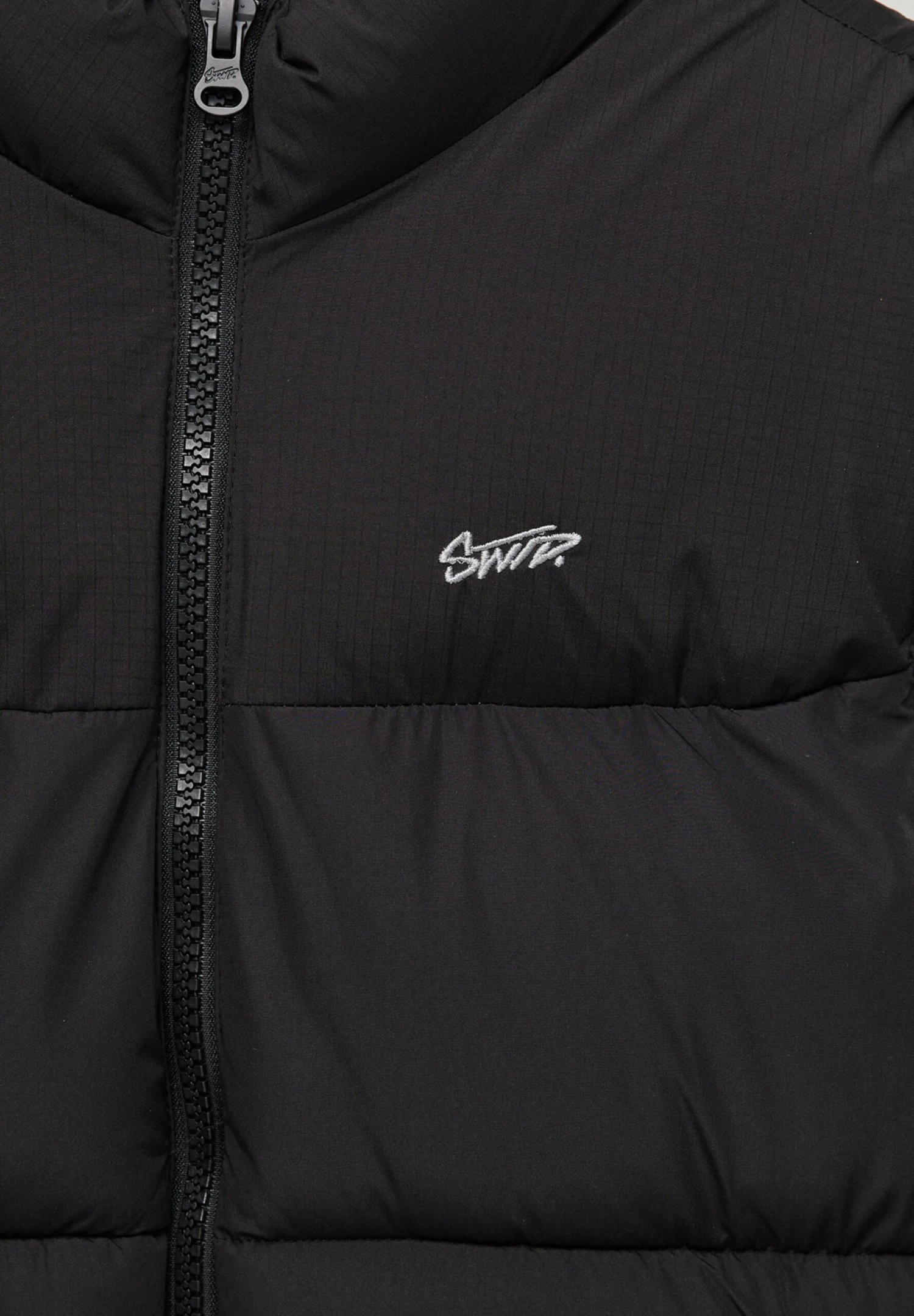 PULL & BEAR Basic - Puffer Gilet - Smanicato - Black 5 PULL & BEAR Basic - Puffer Gilet - Smanicato - Black - immagine 5