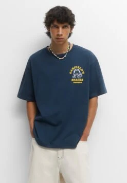 PULL & BEAR GarfieldShort Sleeve T-Shirt Con StampaDark Blue Uomo T-shirt E Polo PUC22O1PY-K11 -Pull & Bear 41d37d468ebf4cbd99913f124cc8a232
