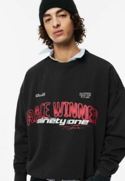 PULL & BEAR Felpa - Dark Grey -Pull & Bear 4225ea27b4dd4cce9f10ce2065be9c98