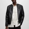 PULL & BEAR Giacca In Similpelle - Mottled Black