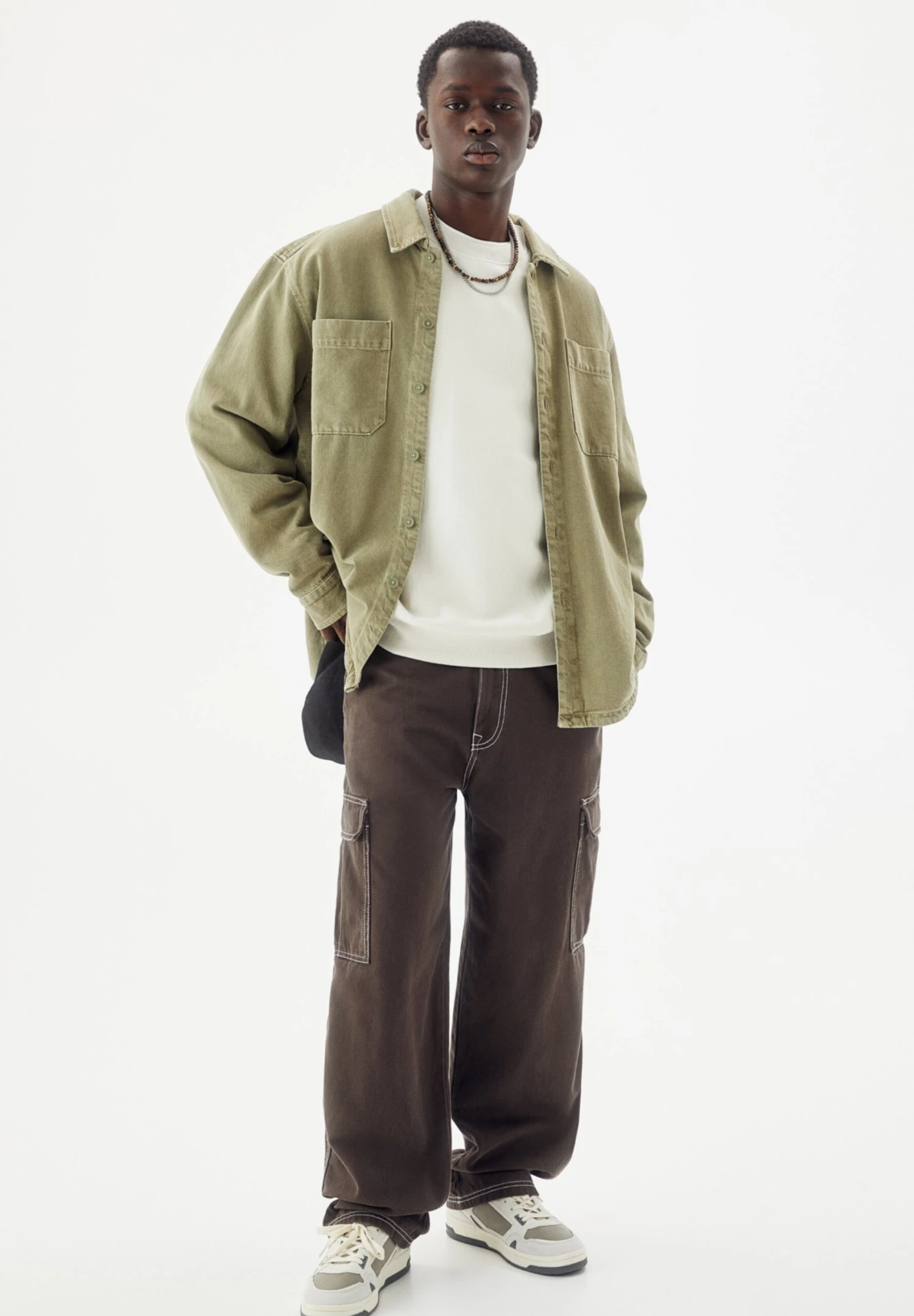 PULL & BEAR Long Sleeve- Camicia - Khaki 2 PULL & BEAR Long Sleeve- Camicia - Khaki - immagine 2