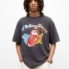 PULL & BEAR The Rolling Stones 1978 T-Shirt Con StampaBlack Uomo T-shirt E Polo PUC22O1NK-Q11
