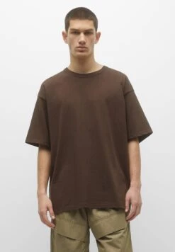 PULL & BEAR Heavy WeightT-Shirt BasicMottled Brown Uomo T-shirt E Polo PUC22O1BR-O11