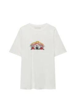 PULL & BEAR Guns N’ Roses T-Shirt Con StampaWhite Uomo T-shirt E Polo PUC22O1N7-A11 -Pull & Bear 4750f236b10b4a1db7206d1ba21f24f0