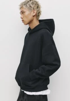 PULL & BEAR BOXY FIT - Felpa Con Cappuccio - Black -Pull & Bear 493ccc5cbb214fb5880e3b8d4ec34a83