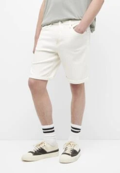PULL & BEAR Faded BermudaShorts Di JeansBeige Uomo Bermuda PUC22F0CG-B11