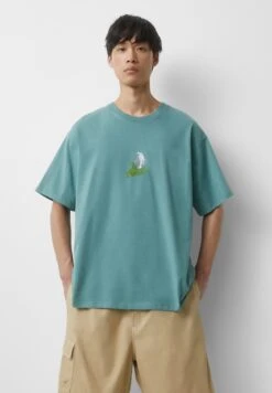 PULL & BEAR Short Sleeve Stwd AstronautT-Shirt Con StampaGreen Uomo T-shirt E Polo PUC22O1PJ-M11