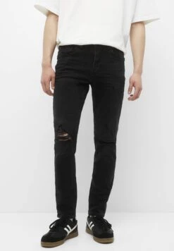 PULL & BEAR Basic Jeans Slim FitMottled Dark Grey Uomo Jeans PUC22G0OY-C11