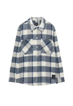 PULL & BEAR Long Sleeve Checked- Camicia - Blue -Pull & Bear 4b5aa794edfe4c14a8679ecb878a7a45