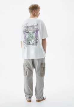 PULL & BEAR Short SleeveT-Shirt Con StampaWhite Uomo T-shirt E Polo PUC22O1QQ-A11 -Pull & Bear 4baa597f307c460eb5af3b525c7997ca