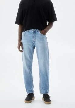 PULL & BEAR Vintage FadeJeans A SigarettaStone Blue Denim Uomo Jeans PUC22G0PS-K12