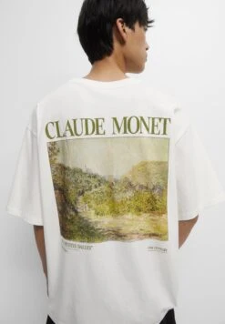 PULL & BEAR Claude Monet T-Shirt Con StampaWhite Uomo T-shirt E Polo PUC22O1PN-A11 -Pull & Bear 4c1c5bd691dd4992a1da98448e75da09