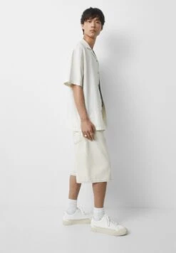 PULL & BEAR Short SleeveRusticCamiciaWhite Uomo Camicie PUC22D0K9-A11 -Pull & Bear 4c23002f300c4b2a9c870463ad36e3ce