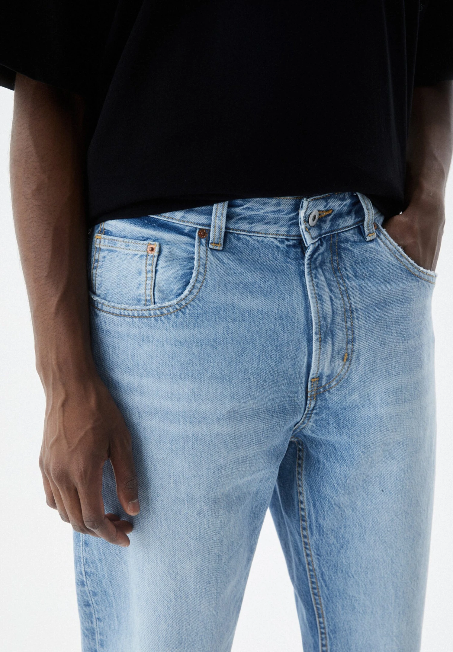 PULL & BEAR Vintage FadeJeans A SigarettaStone Blue Denim Uomo Jeans PUC22G0PS-K12 4 PULL & BEAR Vintage FadeJeans A SigarettaStone Blue Denim Uomo Jeans PUC22G0PS-K12 - immagine 4