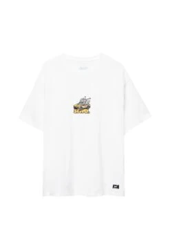 PULL & BEAR Short Sleeve Stwd TaxiT-Shirt Con StampaWhite Uomo T-shirt E Polo PUC22O1Q6-A11 -Pull & Bear 4f3028ce641b4593af828c2eea529c67