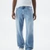 PULL & BEAR Wide Leg - Jeans A Sigaretta - Blue